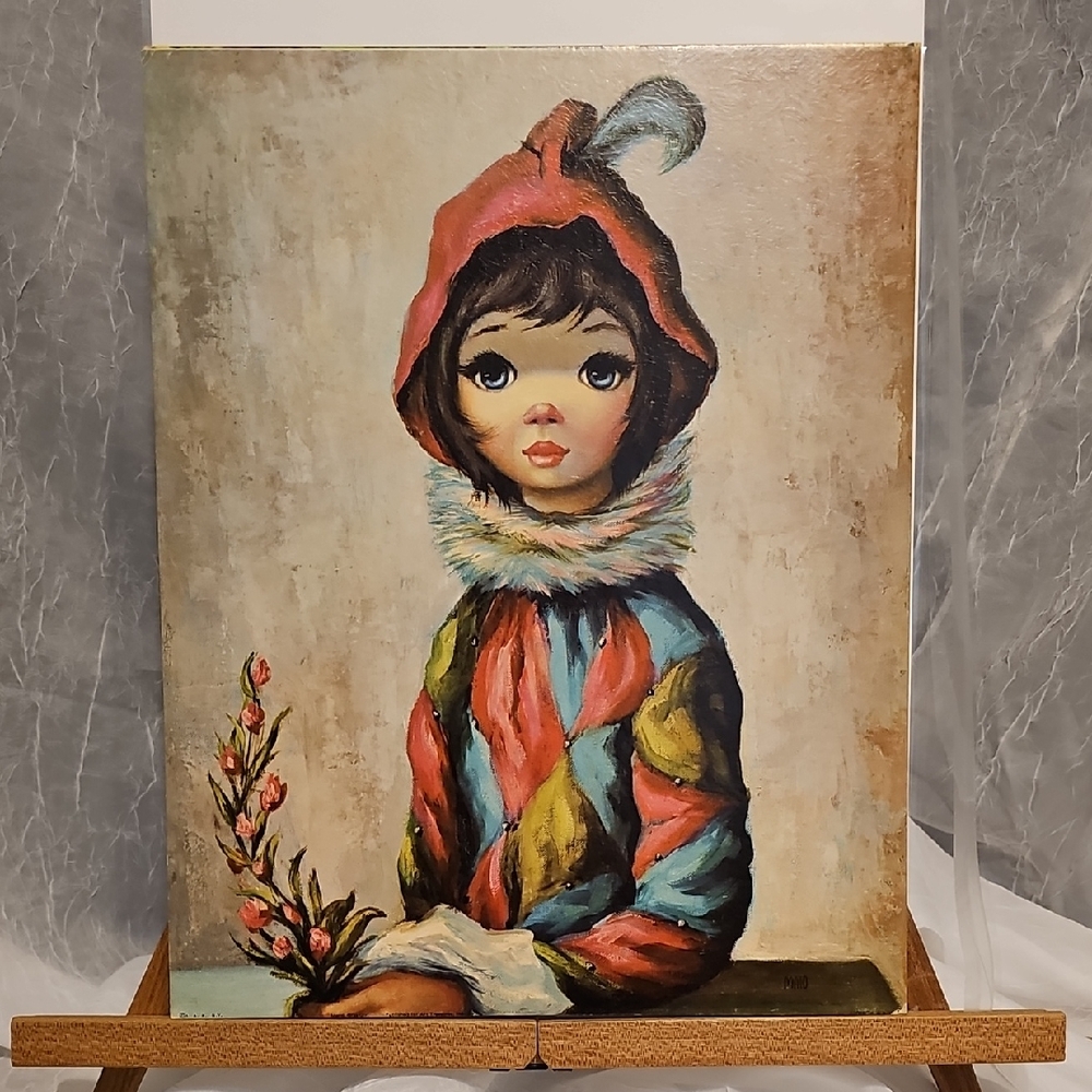Charming Vintage Portrait Art Print - Mardi Gras Girl - Maio
